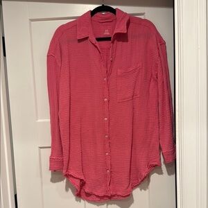 Aerie Pink Button Down Shirt